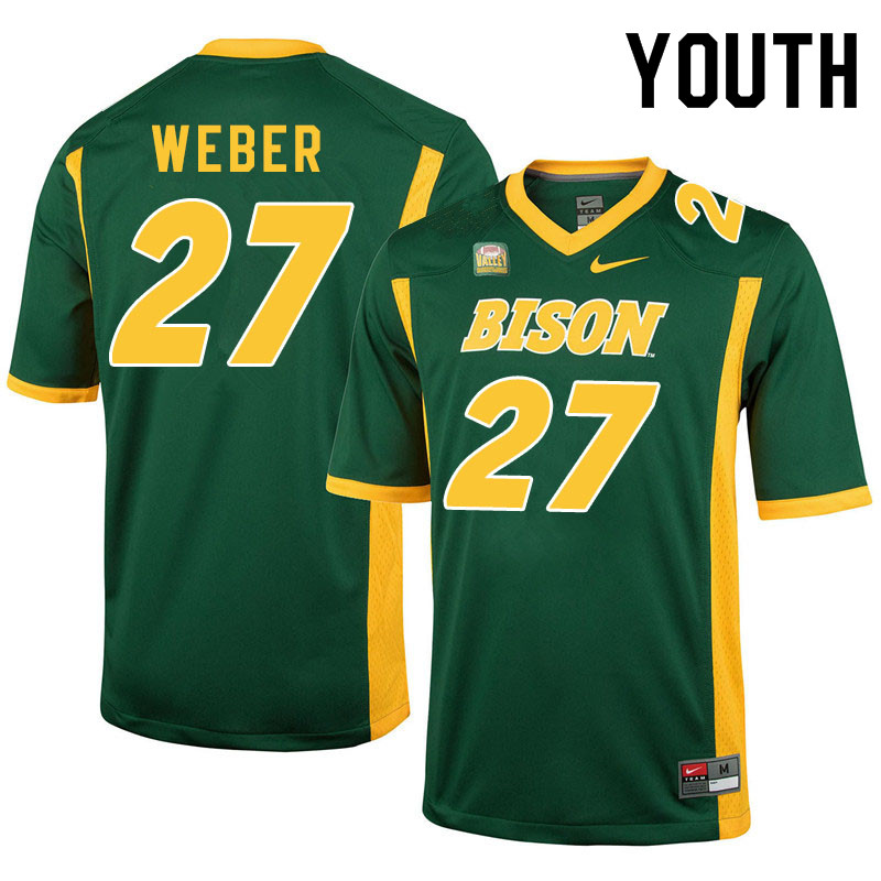 Youth #27 Dawson Weber North Dakota State Bison College Football Jerseys Sale-Green - Click Image to Close